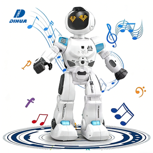 Jouets robotisés télécommandés pour enfants, robots intelligents RC programmables avec démo musicale et fonction d'expression LED - Product Image 1