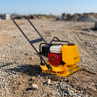 Compacteur à plaque vibrante unidirectionnel Honda 5,5 CV 100 Hz 910x630 mm, machine manuelle pour le compactage du sol et des fondations routières