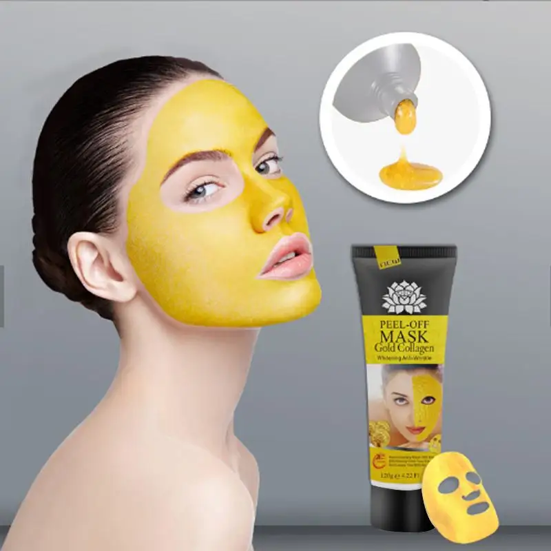 Nhãn hiệu riêng chống nhăn và giữ ẩm collagen Peel Off mặt nạ Peel Off vàng mặt nạ trên khuôn mặt