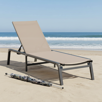 Chaise longue de plage pliable écologique en Teslin, directement de l'usine, pour l'extérieur, lit de plage, chaises longues de patio pour hôtel, vente en gros B2B