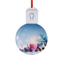 Personalisierte Logo-Glühbirnen-Form Weihnachtsbaum-Dekoration Anhänger Sublimations-Acryl Weihnachts-Hängeornament mit LED-Beleuchtung