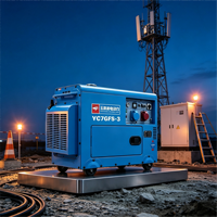 Groupe électrogène diesel silencieux Yuchai 7 kW YC7GFS-3, portable et insonorisé, pour l'alimentation de secours domestique et industrielle