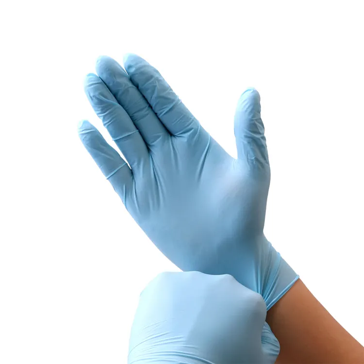 Lebensmittel qualität Allgemeine medizinische Versorgung Einweg handschuhe Blaues puder freies Paar Hersteller Sterile medizinische Handschuhe Preis