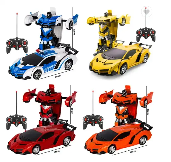 Electric RC Car Transformation Robots Kids Outdoor Sports Deformation Robots Model Toy Car blocks & model building toys