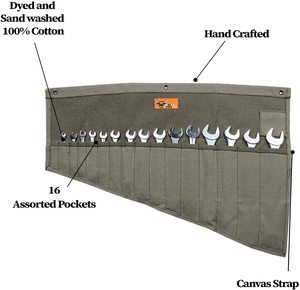 Oxford Electrician Screwdriver Wrench Kit Double Strap Storage Bag Drum Type Hardware <strong>Tool</strong> <strong>Roll</strong> Pack