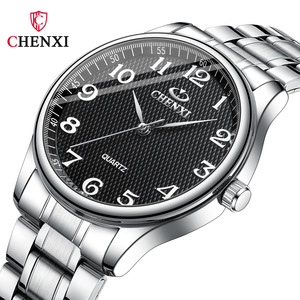 <span class=keywords><strong>Montre</strong></span> de couple CHENXI 010, sportive, étanche, lumineuse, à quartz, pour homme, en acier inoxydable, grand cadran, <span class=keywords><strong>bracelet</strong></span> pour <span class=keywords><strong>femme</strong></span> - Product Image 2