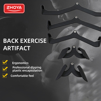 ZHOYA Lot de 5 poignées de musculation en acier avec grip magnétique pour fitness, musculation et levage de poids - Noir