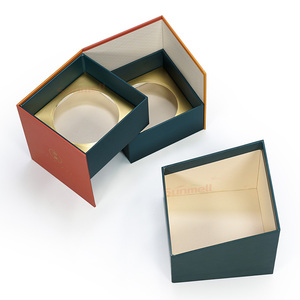 Caja Mooncake de cartón creativa de lujo con diseño de cajón giratorio verde y naranja estampado en caliente embalaje de regalo de vacaciones - Product Image 6