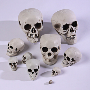 Fournitures d'Halloween, accessoires décoratifs, modèle de crâne humain artificiel, décoration effrayante pour maison hantée, crâne de squelette - Product Image 6