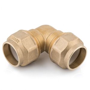 Connecteur coudé égal en cuivre lisse Anneau en résine 50X50 NPT mâle pour raccord de tuyau en PVC Raccords à compression en laiton Verre de vue - Product Image 2