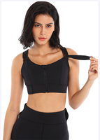 Soutien-gorge de sport léger à fermeture éclair frontale pour femme grande taille, idéal pour le yoga et le fitness, avec fonction respirante