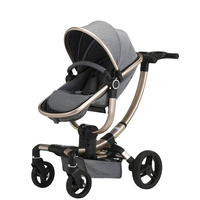Système de voyage de luxe en aluminium de haute qualité 360 degrés pivotant 2 en 1 landau poussette bébé