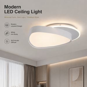 ไฟเพดาน LED โมเดิร์น 100W อะคริลิคเหล็กติดผนัง สำหรับห้องนั่งเล่น ห้องนอน ทางเดิน ตกแต่งบ้าน - Product Image 2