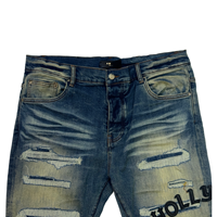 Jean Homme Slim Fit Y2K en Denim Premium Lourd, Haute Qualité, Style Vintage Délavé, Streetwear Hip Hop Personnalisé