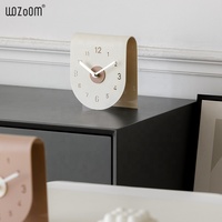 Mandelda horloge murale décoration de la maison luxe en forme de N 3D acrylique dessus de Table horloges de bureau bureau chambre café montre horloge