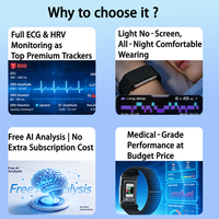 Spovan - Moniteur de santé sans écran - ECG, HRV, suivi du sommeil - Étanche IP68 - Surveillance 24h/24