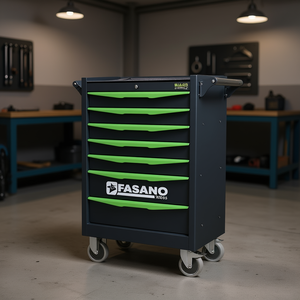 Carro de herramientas rodante Fasano Tools 122V/AS170 con múltiples juegos de herramientas para reparación de automóviles - Product Image 2