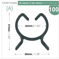 100 pinces de jardinage pour plantes, 2 tailles, supports de plantation, idéales pour les fleurs, les vignes et les légumes, attaches de maintien pour tiges