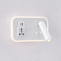 Lit de chevet réglable pour hôtel rotatif avec interrupteur Flexible pliant encastré monté lampe 3W bras oscillant led lecture applique murale