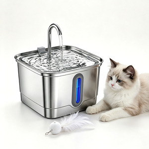 Bebedero de Agua para Mascotas de Acero Inoxidable con Purificación Completa, Fácil de Desmontar y Limpiar, Fuente para Perros - Product Image 1