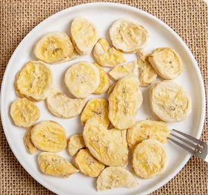 Mejor venta de chips de fruta, plátano liofilizado para la salud