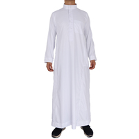 Modern White Arab Men abbigliamento islamico Abaya accetta disegni personalizzati turchia in vendita medio oriente poliestere alta qualità adulti
