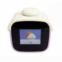 Réveil vibrant en cuir avec simulateur de sonnerie de l'aube, robot fuyant, pour musulmans, avec IA et commande vocale LLM