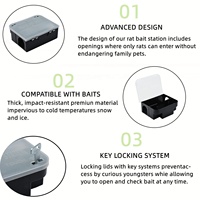 Station d'appât multifonction en plastique pour rongeurs, pour l'extérieur et l'intérieur, capture d'animaux, antiparasitaire, boîte à rats