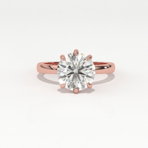 Aarinya Vintage IGI Certified Architectural Classic Lab-Grown Diamond 14K Gold Pure Crown-Set Brilliant 6-Prong Wedding - Product Image 2