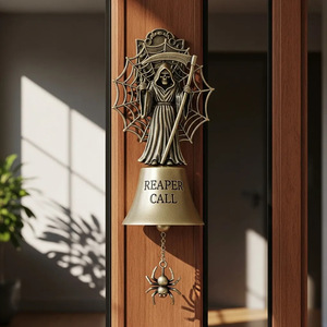 ระฆังแม่มดรีปเปอร์แห่งความตายน่ากลัวตกแต่งแขวนผนังเครื่องประดับกริ่งประตูฮาโลวีนใหม่ผีมนุษย์ฟักทอง - Product Image 6