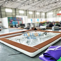 Plateforme flottante gonflable anti-méduse pour piscine océanique, quai pour yacht, sports nautiques
