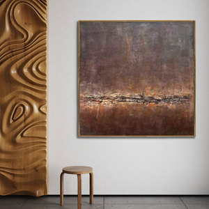 オリジナルアート手作りブロンズカラー石膏レリーフビンテージ壁アート幾何学的抽象的な<span class=keywords><strong>3D</strong></span>テクスチャ絵画 - Product Image 4