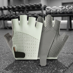 Gants de cyclisme mi-doigts à séchage rapide, avec grip en PU, respirants, longueur poignet, pour le sport, l'équitation, le fitness et l'entraînement en extérieur - Product Image 4