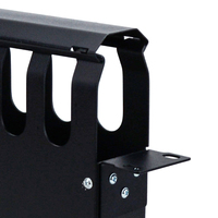 Gestion des câbles 19 pouces en métal 1U 12 ports avec boîte inférieure de stockage de 21cm de profondeur