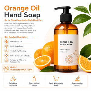 Jabón Líquido para Manos con Aroma a Naranja, Etiqueta Privada, con Aceite Natural de Naranja, Hidratante, Cruelty Free, OEM ODM - Product Image 5