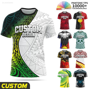 Custom Polynesian Aboriginal <strong>AU</strong> NZ Short Sleeve T Shirt Quick-drying Breathable Full Sublimation Printing <strong>Tshirts</strong> for Activity - Product Image 1