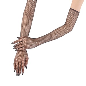 MIO filet de pêche 45cm de Long Hot Fix strass <span class=keywords><strong>gants</strong></span> bras maille thé fête mariage femmes <span class=keywords><strong>gants</strong></span> dame - Product Image 1