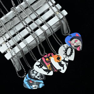 Collar con Plectro <span class=keywords><strong>de</strong></span> Guitarra Personalizado, Colgante <span class=keywords><strong>de</strong></span> Acero <span class=keywords><strong>de</strong></span> Titanio, Accesorio <span class=keywords><strong>de</strong></span> Hip Hop y <span class=keywords><strong>Rock</strong></span>, Patrón Personalizado, Souvenir <span class=keywords><strong>de</strong></span> <span class=keywords><strong>Banda</strong></span> Musical al por Mayor - Product Image 4