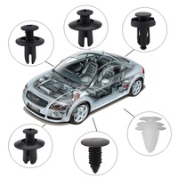 Assortiment de 100 clips de fixation pour voiture, taille 6, rivets à pression, panneau de porte, pare-chocs