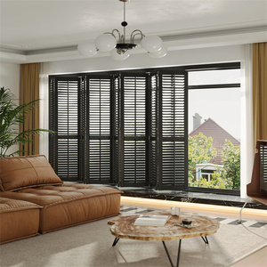 Volets <span class=keywords><strong>en</strong></span> <span class=keywords><strong>bois</strong></span> à <span class=keywords><strong>persiennes</strong></span> carrées au design moderne, garantie 5 ans, ventilation légère et réglable, nettoyage facile, utilisation extérieure - Product Image 2
