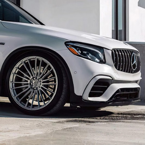 Jantes en alliage de voiture argentées brossées multi-rayons forgées 5x112 5x114.3 5x120 concaves complètes 17 18 19 20 21 22 23 pouces - Product Image 2