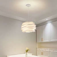 Lustre LED romantique en forme de fleur blanche, lampe de chambre à coucher, pétales, lumière chaude et romantique, lampe Ins, décoration de chambre LED romantique pour fille