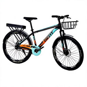 Bicicletta da Montagna 26 Pollici, 21 Velocità, Freni a Disco, Cestino Anteriore, Portapacchi Posteriore, Sella Imbottita, Telaio in Acciaio, Parafanghi Completi - Product Image 1