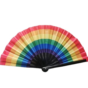 <b>Large</b> Colorful 33Cm Hand Fabric Bamboo <b>Fans</b> 24 Inch for Folding <b>Fan</b> Dance Gift Festival - Product Image 6