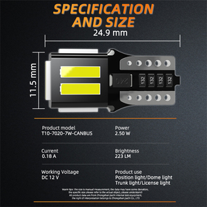 Jiachi T10 LED Canbus W5W LED Bóng Đèn 7020 6000K Trắng Đèn Dome Đọc Sách Giấy Phép Tấm Ánh Sáng Xe Nội Thất Ánh Sáng Tự Động 12V - Product Image 3