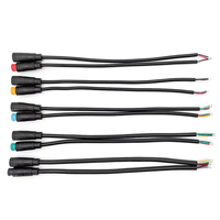 Étanche Julet M5 M6 M7 M8 Ebike 2pin 4 Pin 5-pin Snap in Red Rubber Core Mini Connector Plug Cable pour vélo électrique