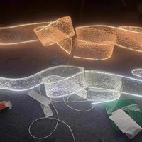 Banderoles Forme Moderne De Luxe Lampe Décoration Suspendue Éclairage Hôtel Salon Acrylique Led Lustre