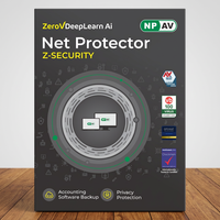 넷 프로텍터 Z 시큐리티 안티바이러스 2026 1 사용자 1년 소프트웨어 (탈리 데이터 백업, 회계 보안 및 랜섬웨어 방어용)