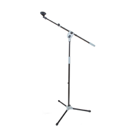Microphone de karaoké extérieur avec trépied réglable, pour enregistrement en direct, support de microphone sur pied