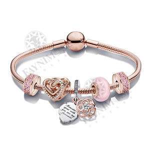 ลูกปัด925แท้สีเงินสเตอร์ลิงสีฟ้ามหาสมุทรเหมาะสำหรับสร้อยข้อมือลูกปัดของขวัญเครื่องประดับแสนโรแมนติก - Product Image 3